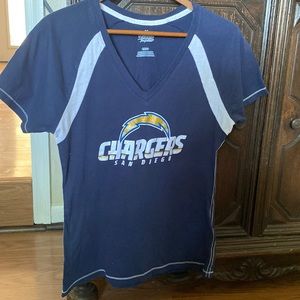 Majestic Fan Fashion San Diego Chargers Fitted Tee